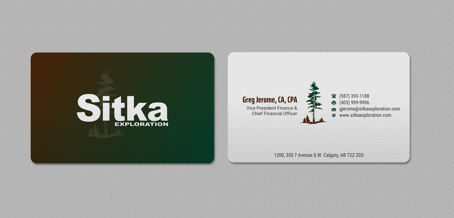 Diseño de Tarjeta de Presentación por INDIAN_Ashok para Wine Club - Sitka Exploration Ltd. | Diseño #20351407