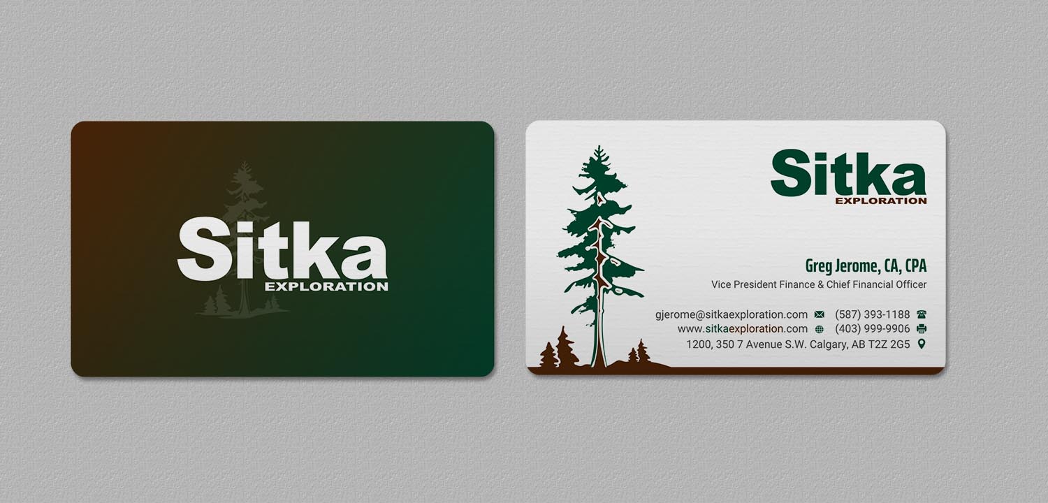 Business Card Design by INDIAN_Ashok for Wine Club - Sitka Exploration Ltd. | Design #20351409
