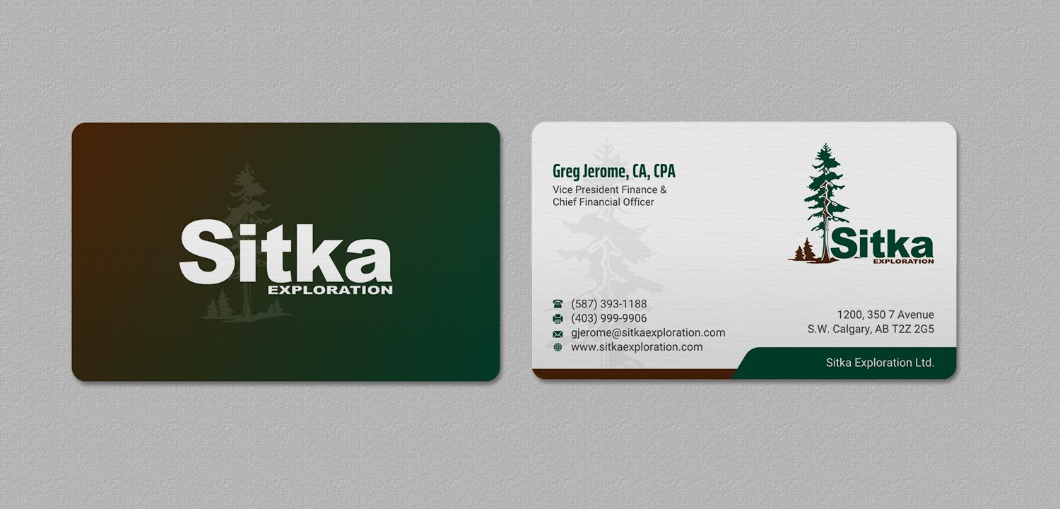 Business Card Design by INDIAN_Ashok for Wine Club - Sitka Exploration Ltd. | Design #20351410