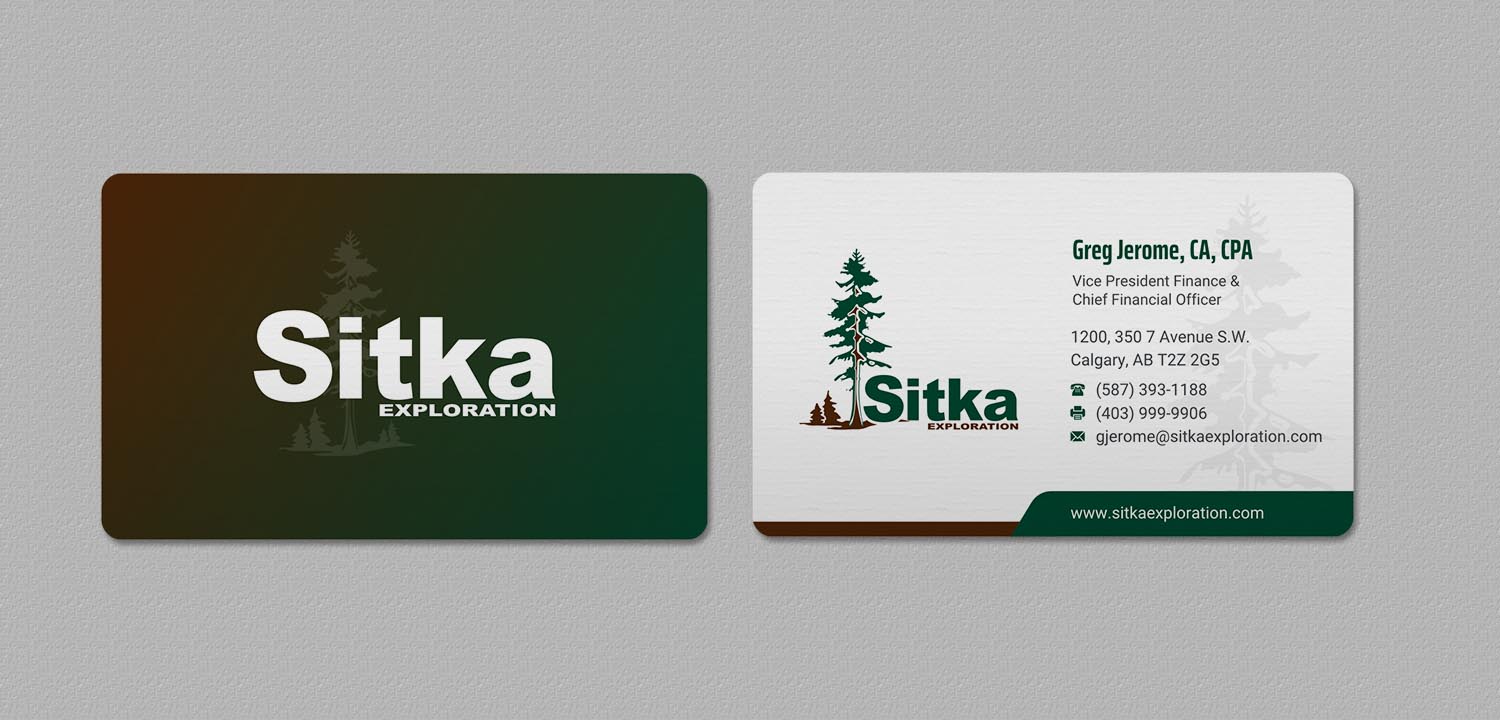 Business Card Design by INDIAN_Ashok for Wine Club - Sitka Exploration Ltd. | Design #20351411