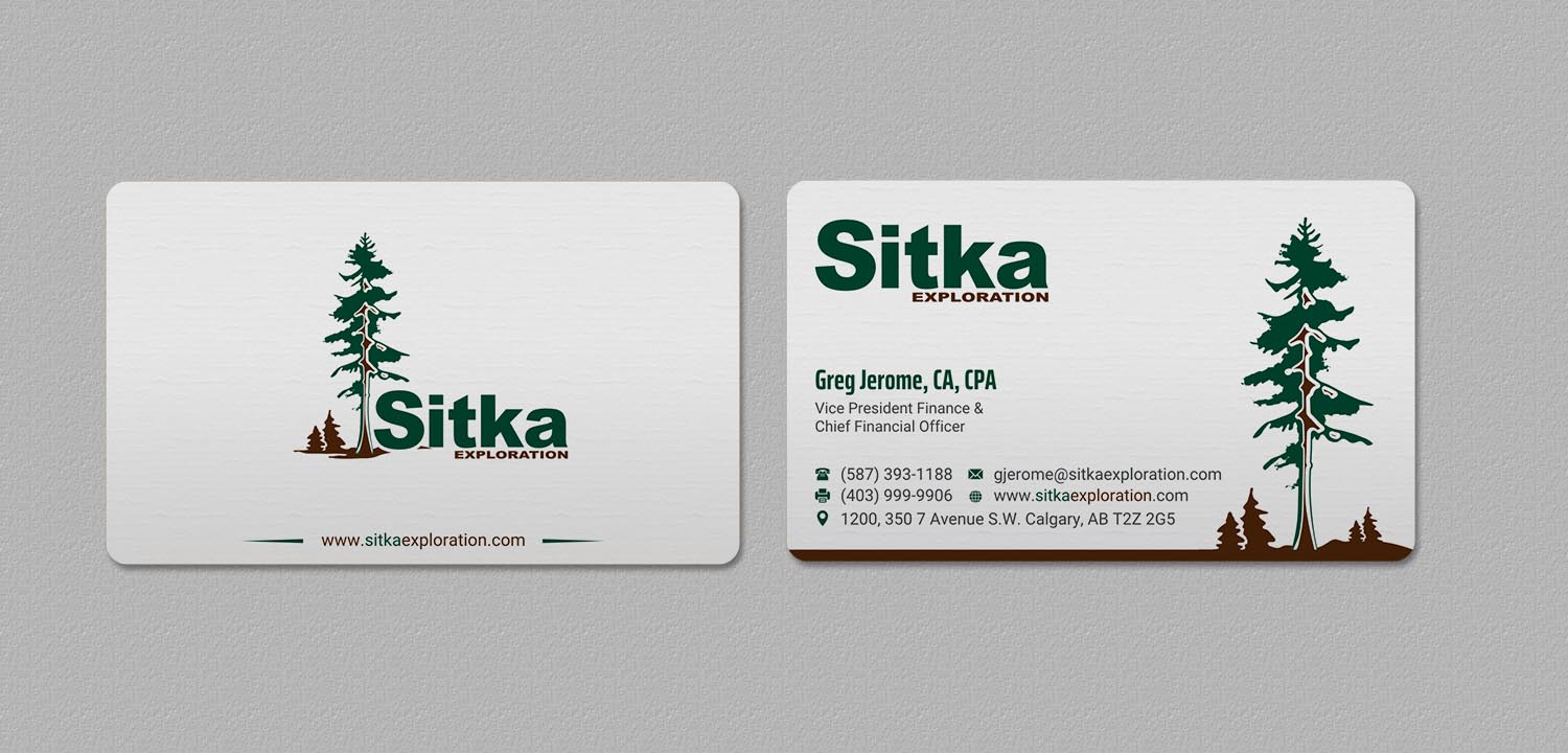 Diseño de Tarjeta de Presentación por INDIAN_Ashok para Wine Club - Sitka Exploration Ltd. | Diseño #20351414