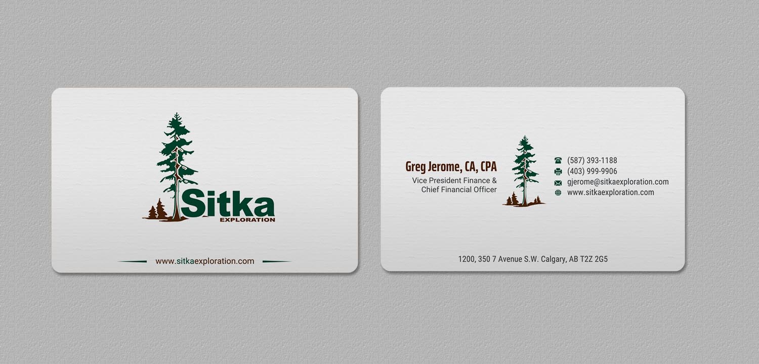 Diseño de Tarjeta de Presentación por INDIAN_Ashok para Wine Club - Sitka Exploration Ltd. | Diseño #20351423