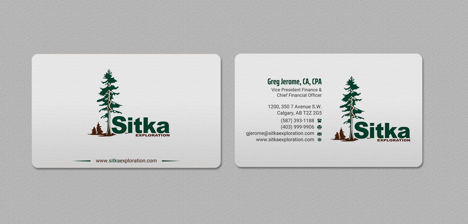 Diseño de Tarjeta de Presentación por INDIAN_Ashok para Wine Club - Sitka Exploration Ltd. | Diseño #20351425