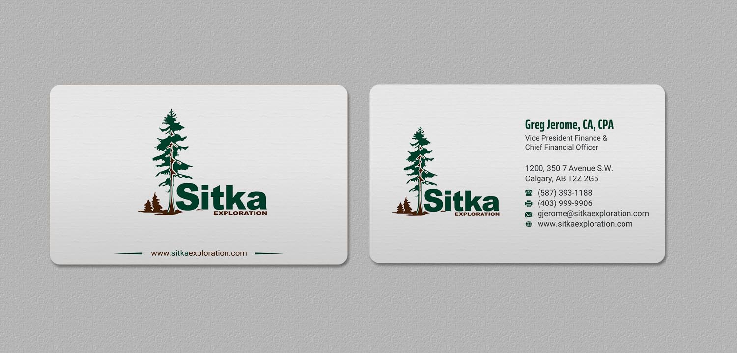 Diseño de Tarjeta de Presentación por INDIAN_Ashok para Wine Club - Sitka Exploration Ltd. | Diseño #20351426