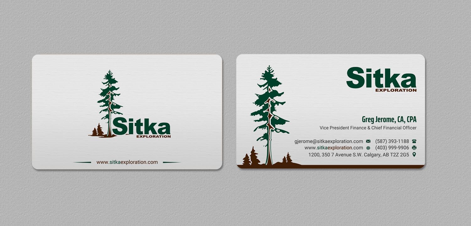 Diseño de Tarjeta de Presentación por INDIAN_Ashok para Wine Club - Sitka Exploration Ltd. | Diseño #20351427