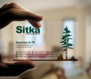 Business Card Design by INDIAN_Ashok for Wine Club - Sitka Exploration Ltd. | Design: #20351428