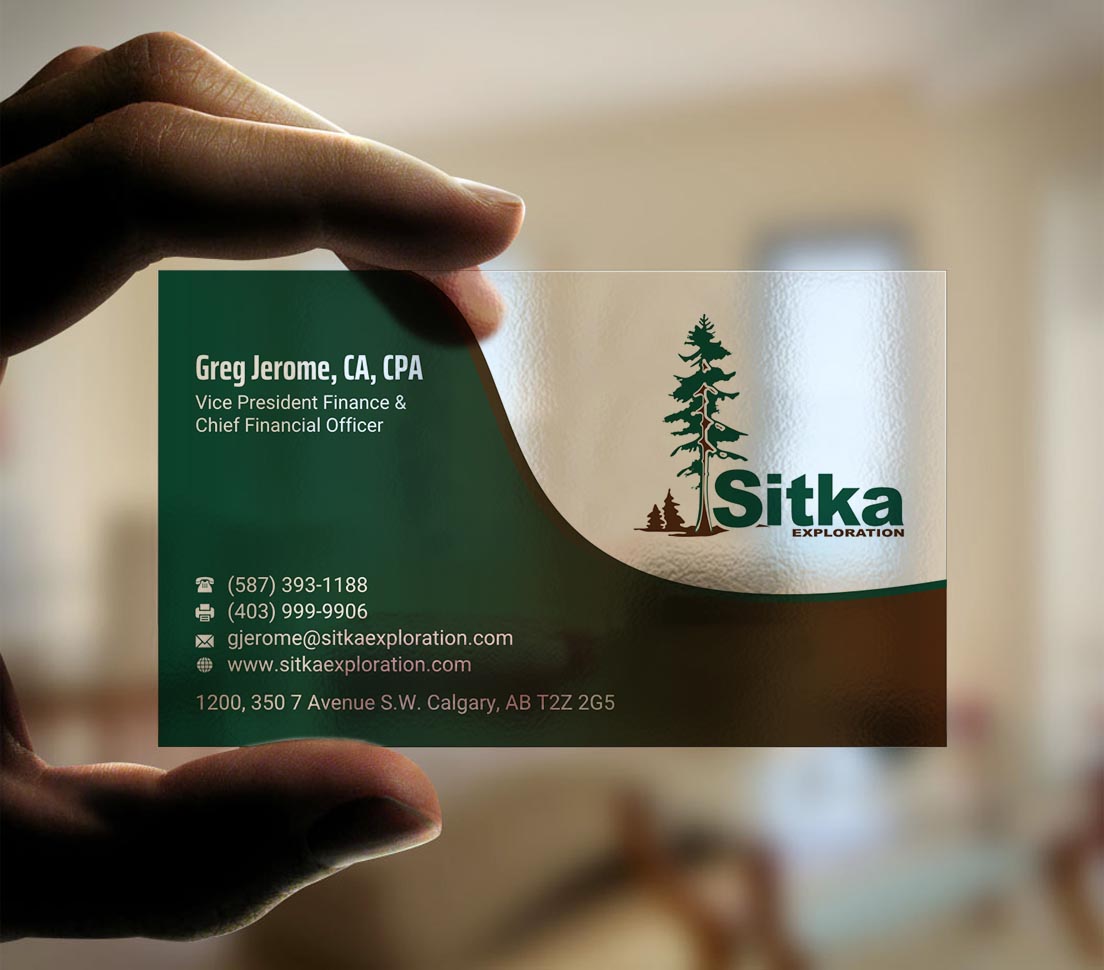 Diseño de Tarjeta de Presentación por INDIAN_Ashok para Wine Club - Sitka Exploration Ltd. | Diseño #20351430