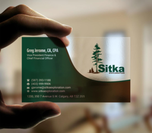 Business Card Design by INDIAN_Ashok for Wine Club - Sitka Exploration Ltd. | Design: #20351430