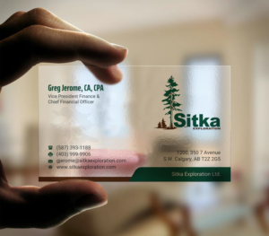 Business Card Design by INDIAN_Ashok for Wine Club - Sitka Exploration Ltd. | Design: #20351442
