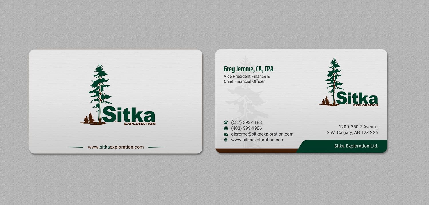 Business Card Design by INDIAN_Ashok for Wine Club - Sitka Exploration Ltd. | Design #20351452