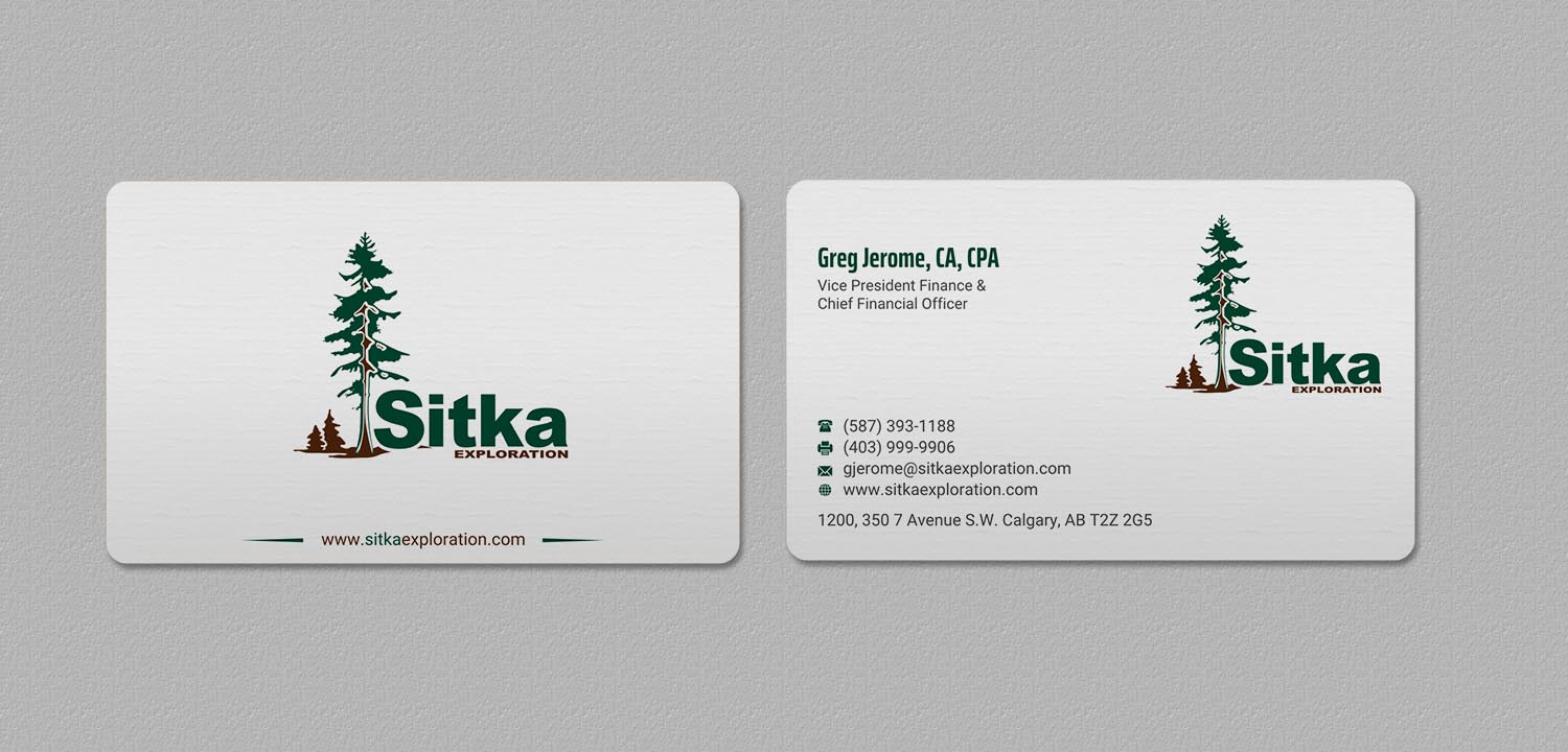 Business Card Design by INDIAN_Ashok for Wine Club - Sitka Exploration Ltd. | Design #20351453