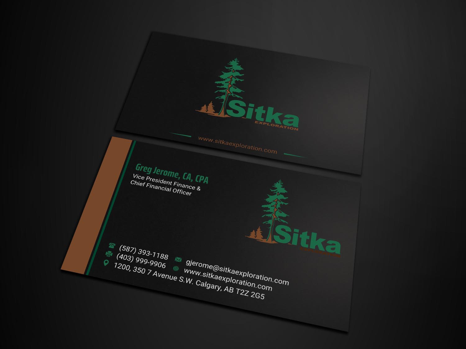 Business Card Design by INDIAN_Ashok for Wine Club - Sitka Exploration Ltd. | Design #20351668