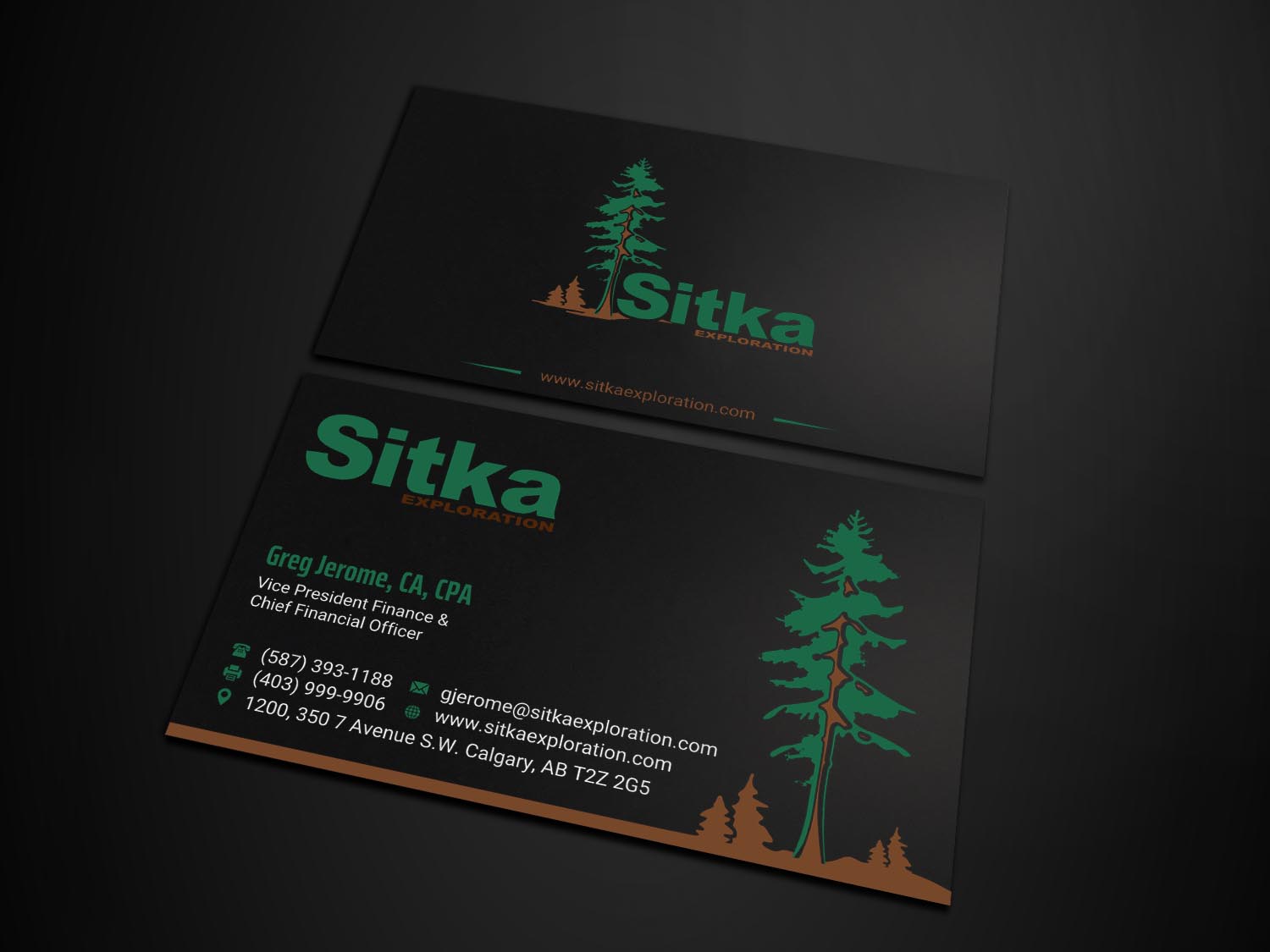 Business Card Design by INDIAN_Ashok for Wine Club - Sitka Exploration Ltd. | Design #20351669