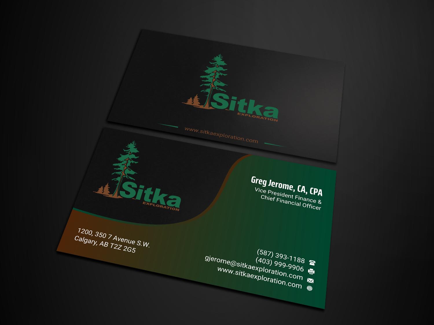 Business Card Design by INDIAN_Ashok for Wine Club - Sitka Exploration Ltd. | Design #20351670