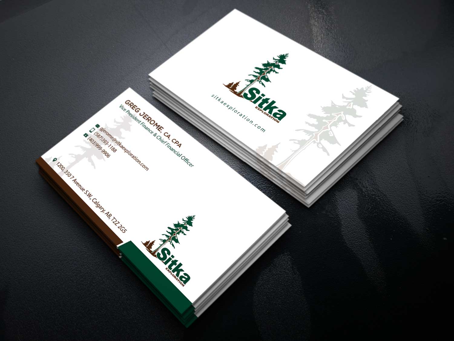 Business Card Design by Riz' for Wine Club - Sitka Exploration Ltd. | Design #20359907