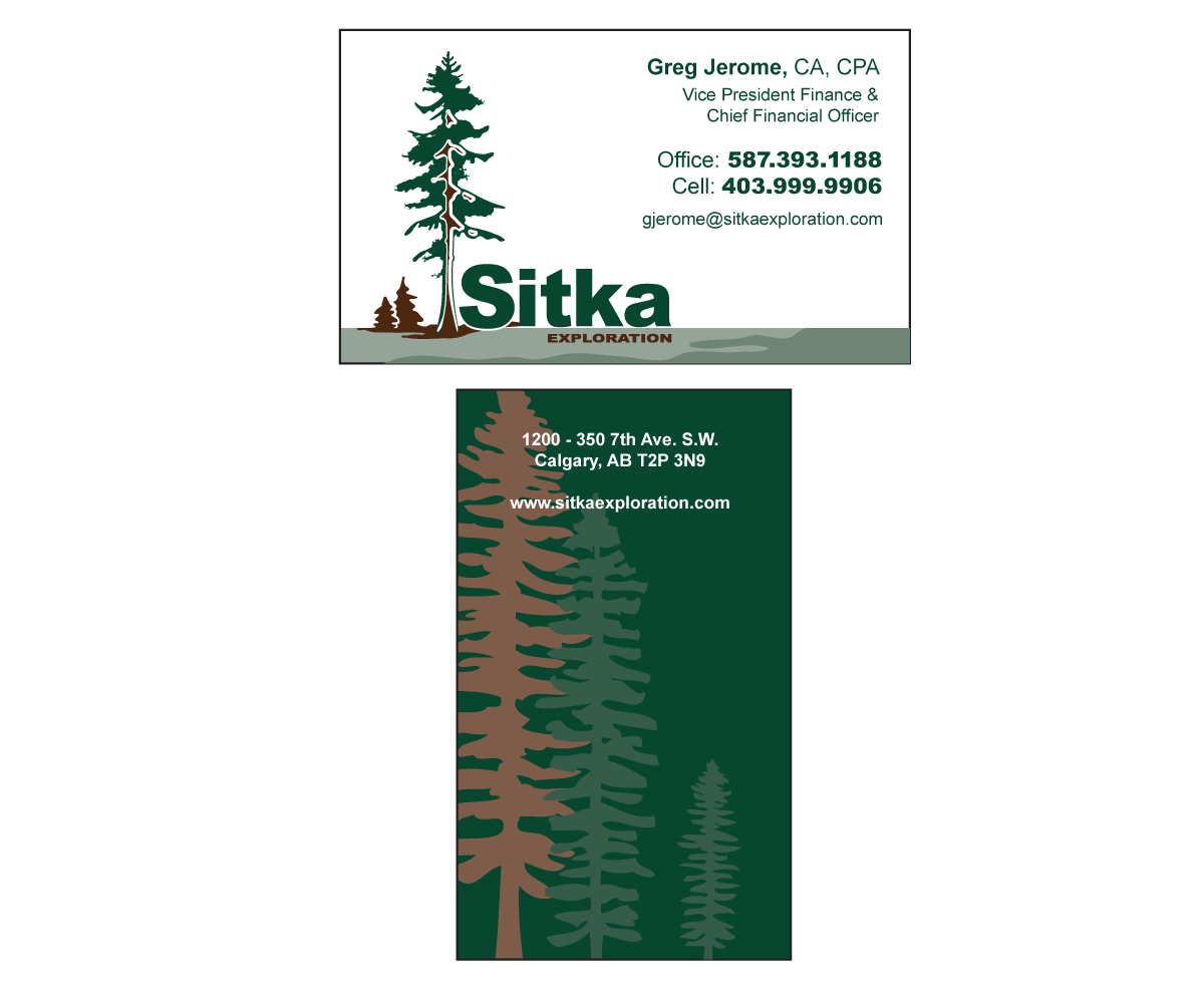 Business Card Design by Buck Tornado for Wine Club - Sitka Exploration Ltd. | Design #20383997