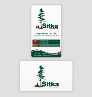 Business Card Design by Infinitive Technology for Wine Club - Sitka Exploration Ltd. | Design: #20348525