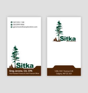 Business Card Design by Infinitive Technology for Wine Club - Sitka Exploration Ltd. | Design: #20348527