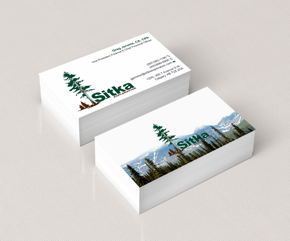 Business Card Design by Infinitive Technology for Wine Club - Sitka Exploration Ltd. | Design #20348578