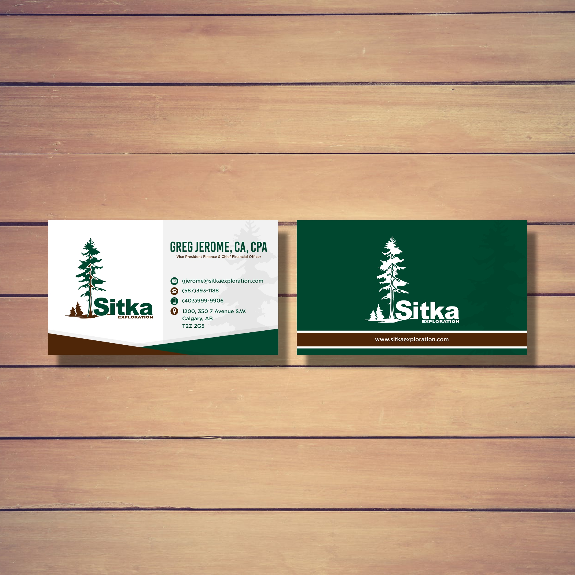 Business Card Design by zatsukiki for Wine Club - Sitka Exploration Ltd. | Design #20364347