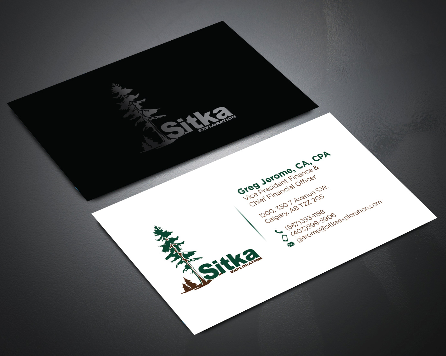 Business Card Design by LAXMI DESIGNHUB for Wine Club - Sitka Exploration Ltd. | Design #20352489