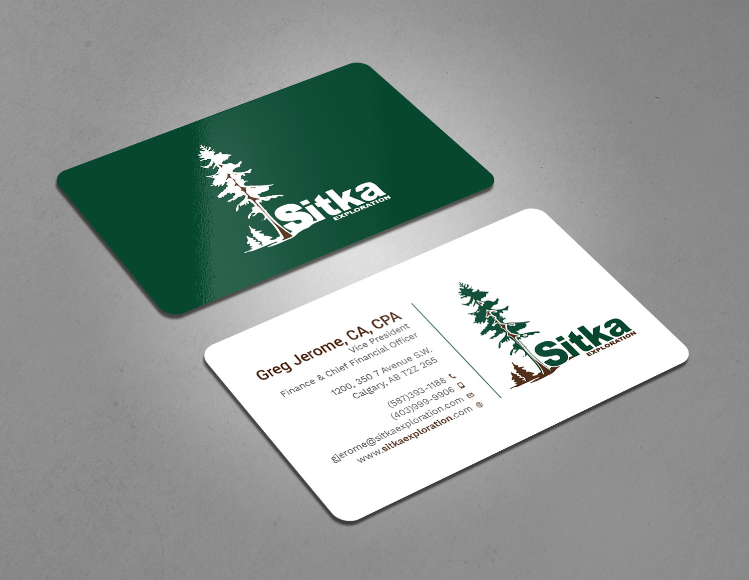 Business Card Design by Tripti Ranjan Gain for Wine Club - Sitka Exploration Ltd. | Design #20348660