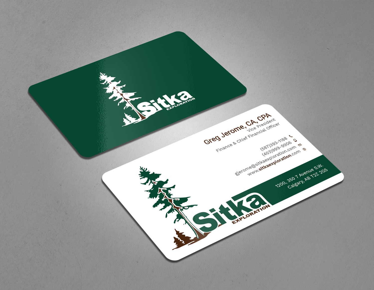 Business Card Design by Tripti Ranjan Gain for Wine Club - Sitka Exploration Ltd. | Design #20348662