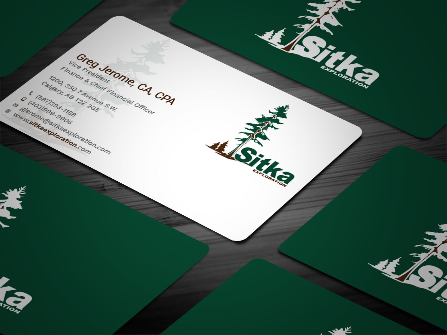 Business Card Design by Tripti Ranjan Gain for Wine Club - Sitka Exploration Ltd. | Design #20348688