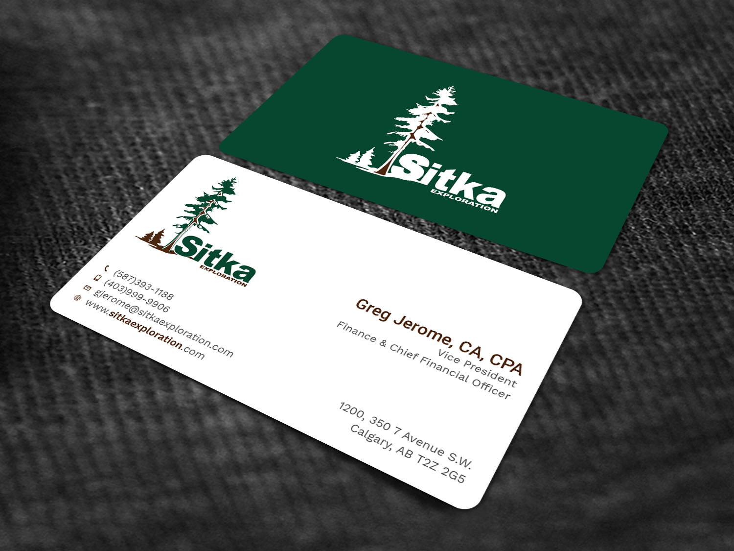 Diseño de Tarjeta de Presentación por Tripti Ranjan Gain para Wine Club - Sitka Exploration Ltd. | Diseño #20348689