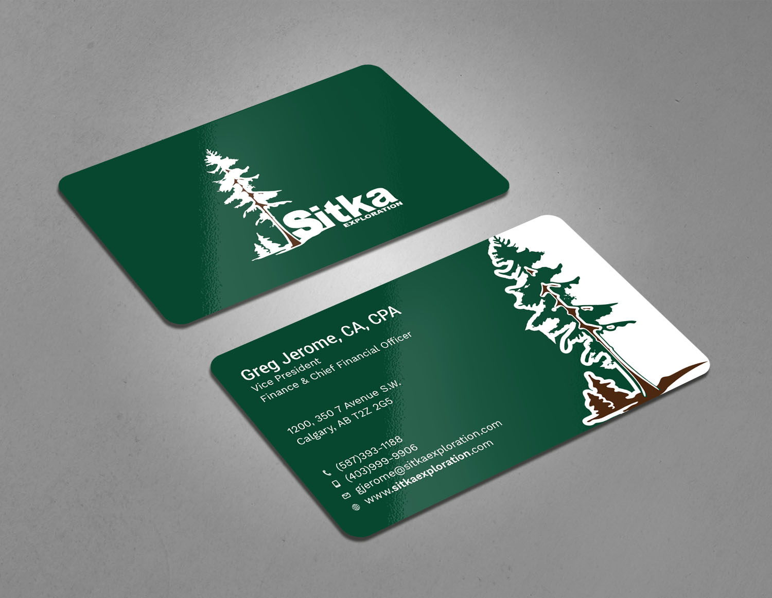 Business Card Design by Tripti Ranjan Gain for Wine Club - Sitka Exploration Ltd. | Design #20348691