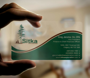 Business Card Design by Tripti Ranjan Gain for Wine Club - Sitka Exploration Ltd. | Design: #20348700