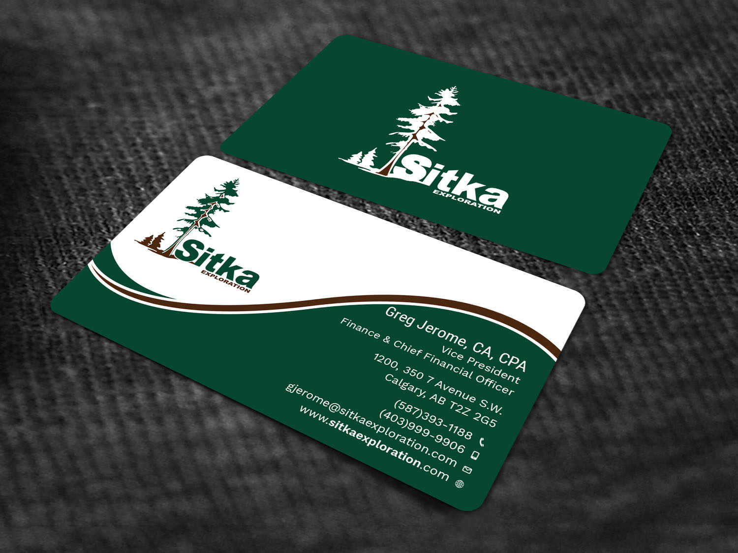 Business Card Design by Tripti Ranjan Gain for Wine Club - Sitka Exploration Ltd. | Design #20348701