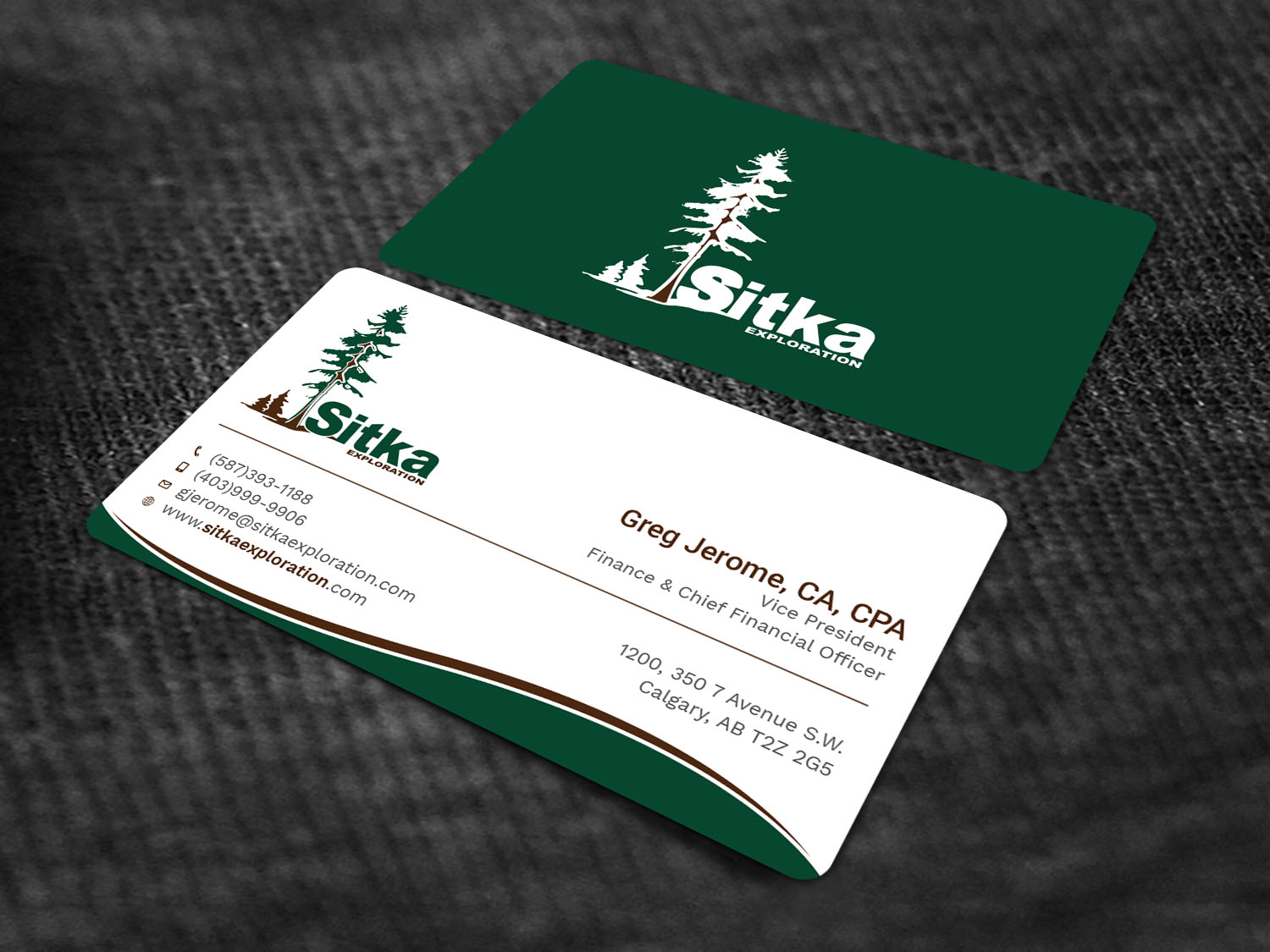 Diseño de Tarjeta de Presentación por Tripti Ranjan Gain para Wine Club - Sitka Exploration Ltd. | Diseño #20348708