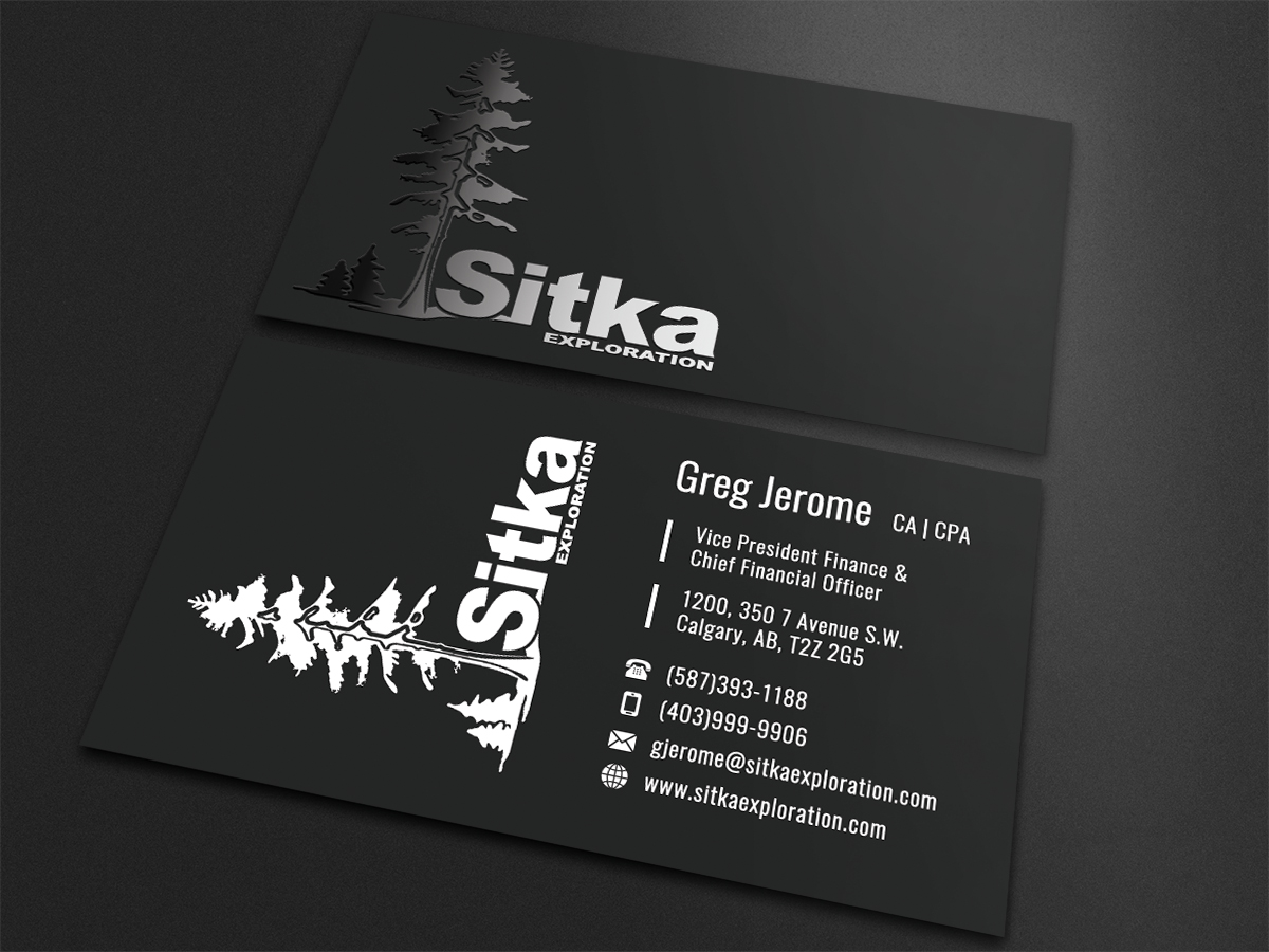 Visitenkarten-Design von Moumita_ für Wine Club - Sitka Exploration Ltd. | Design #20382595