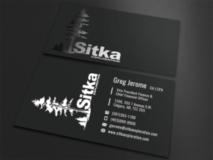 Business Card Design by Moumita_ for Wine Club - Sitka Exploration Ltd. | Design: #20382595