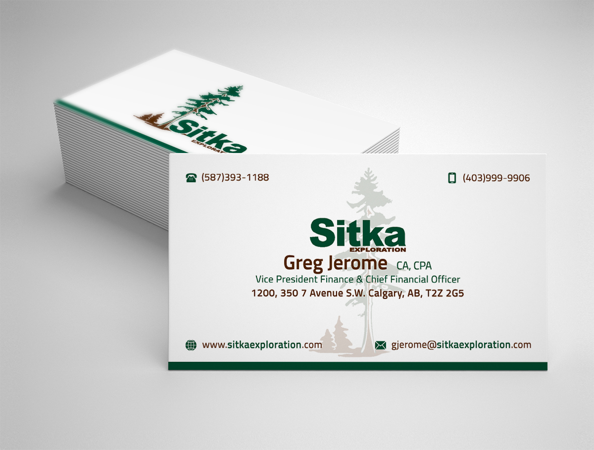 Business Card Design by Moumita_ for Wine Club - Sitka Exploration Ltd. | Design #20383050