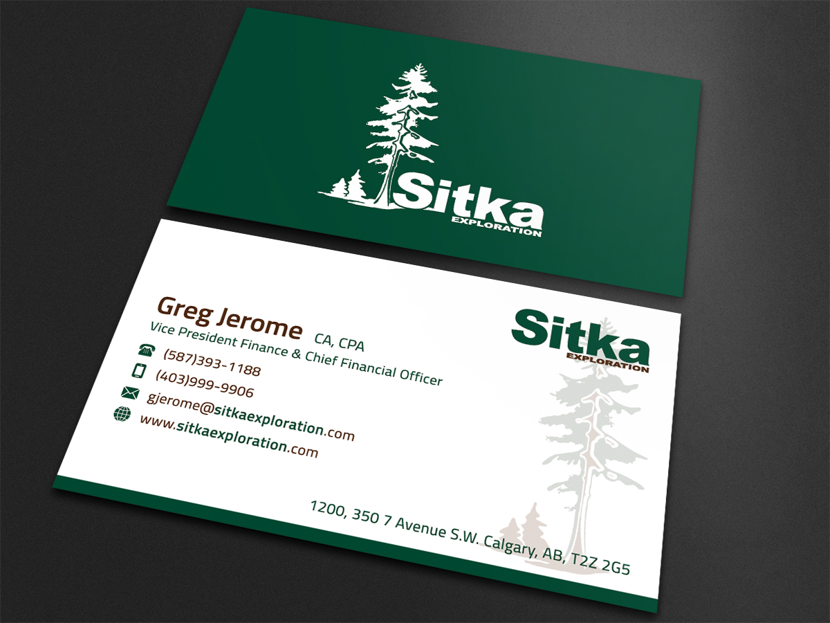 Business Card Design by Moumita_ for Wine Club - Sitka Exploration Ltd. | Design #20383051