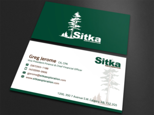 Business Card Design by Moumita_ for Wine Club - Sitka Exploration Ltd. | Design: #20383051