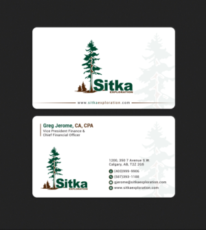 Sitka Exploration Ltd. - Refreshed business card challenge | Design de Carte de Visite par Bold Pixels