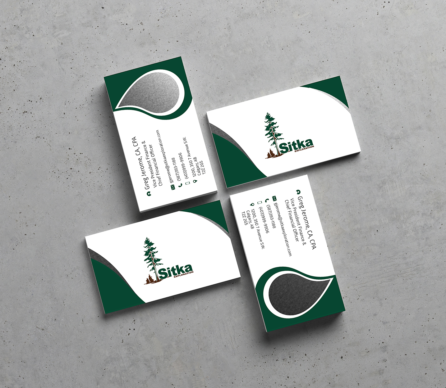 Business Card Design by Inaaina for Wine Club - Sitka Exploration Ltd. | Design #20373339