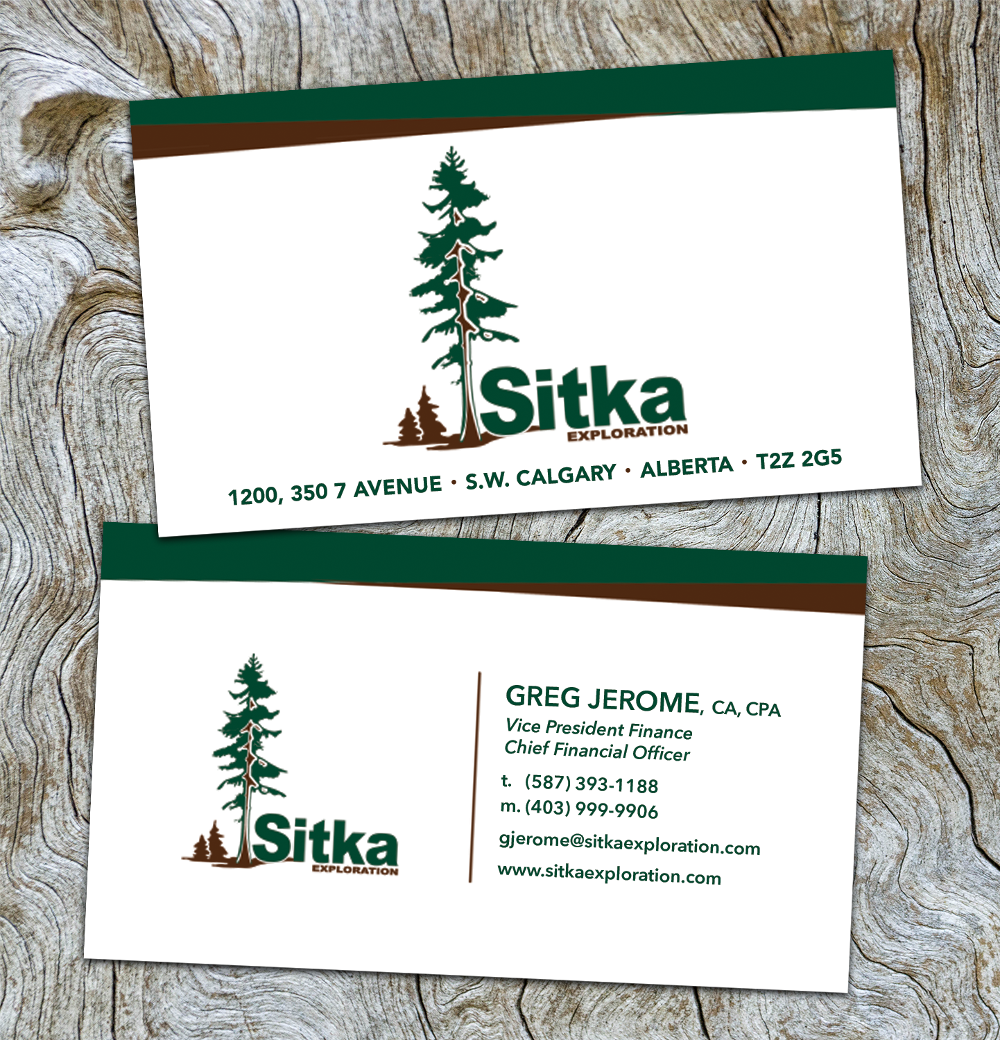 Business Card Design by AliceForsyth for Wine Club - Sitka Exploration Ltd. | Design #20355140