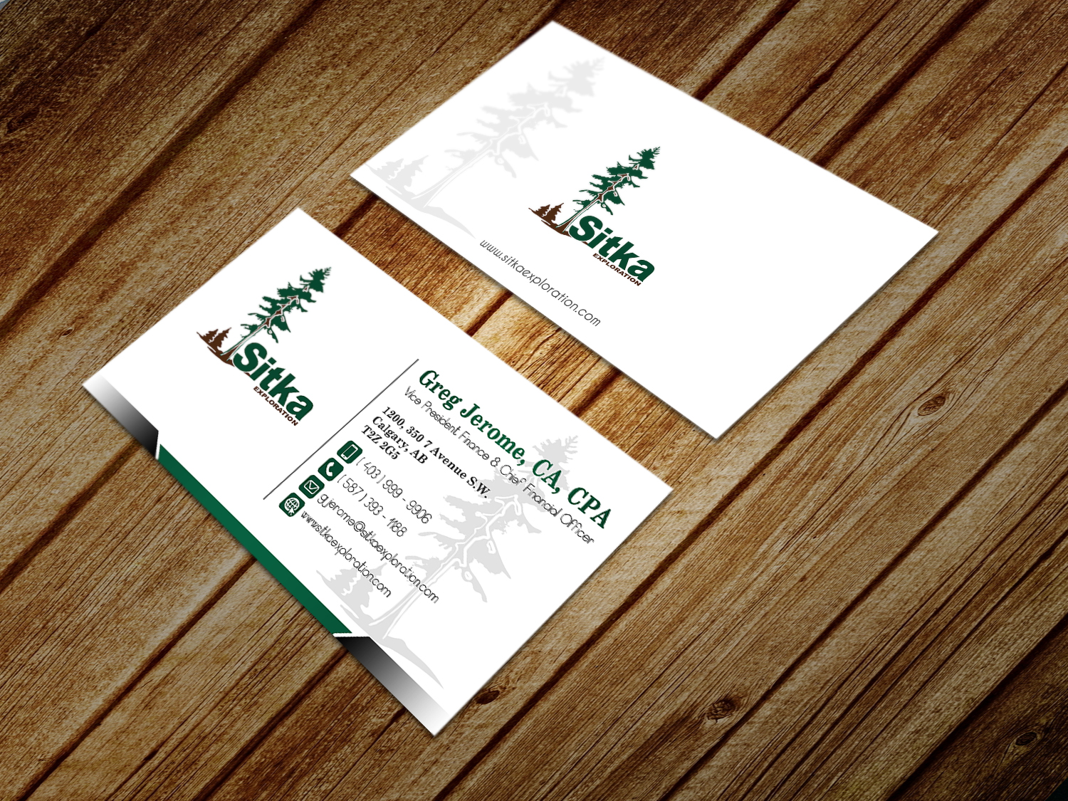 Business Card Design by ASC Media for Wine Club - Sitka Exploration Ltd. | Design #20377632