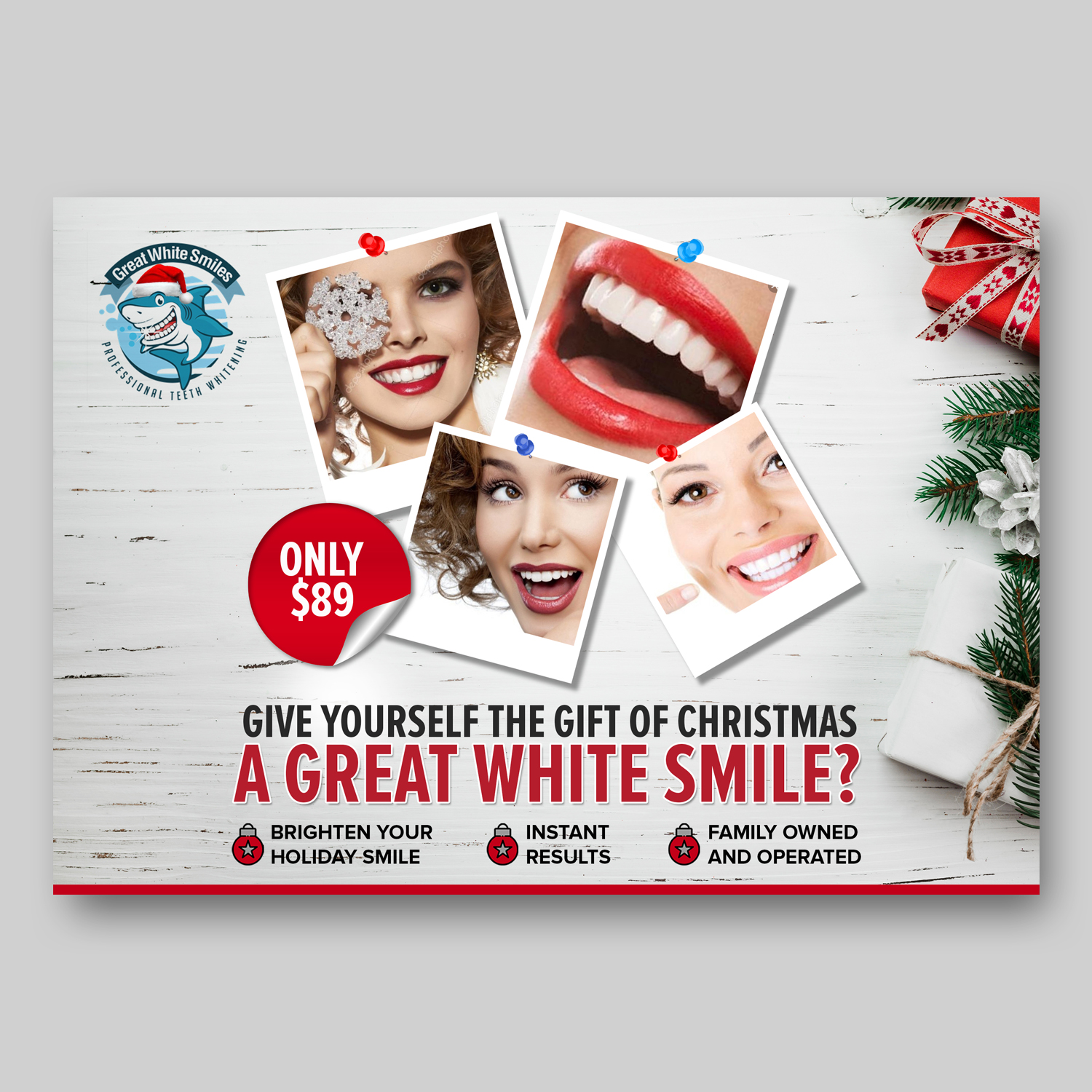 Poster Design by creative.bugs for Great White Smiles  | Design #20386952