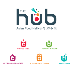 The Hub, Asian Food Hall, ?? ??, ? | Logo Design by rls