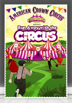 Poster for American Crown Circus 2019 Season | Graphic Design by SAI DESIGNS