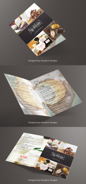 Menu Design for Chocolate and Cheese Shop | Menu Design by Nuepine Designs