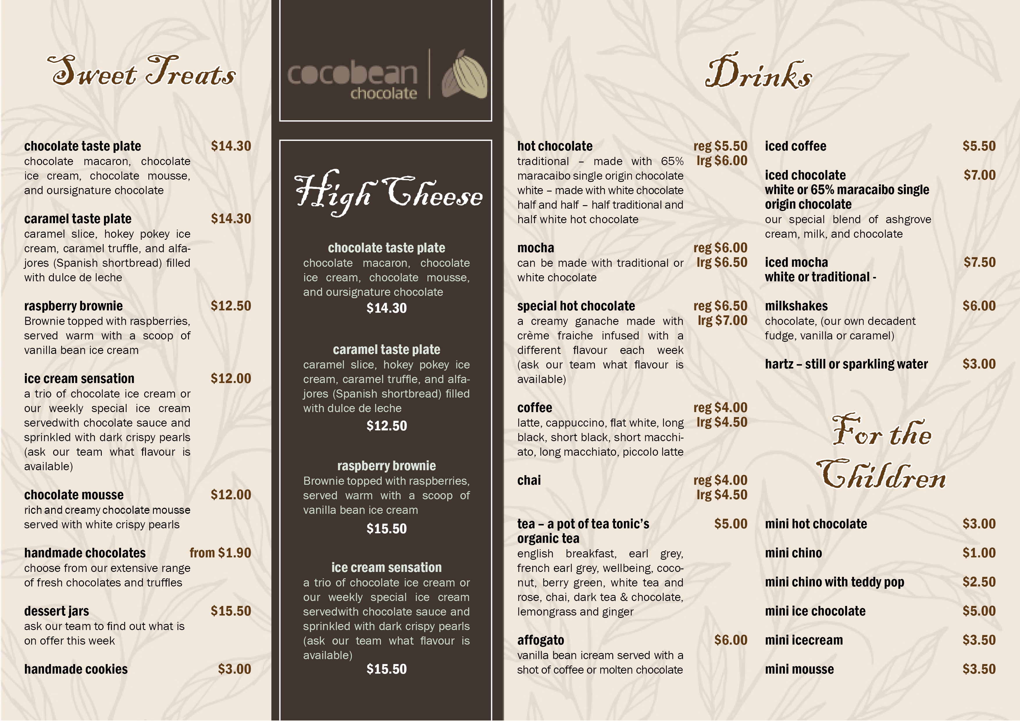 Menu Design by Andrea Hoffman 3 for this project | Design #20362112