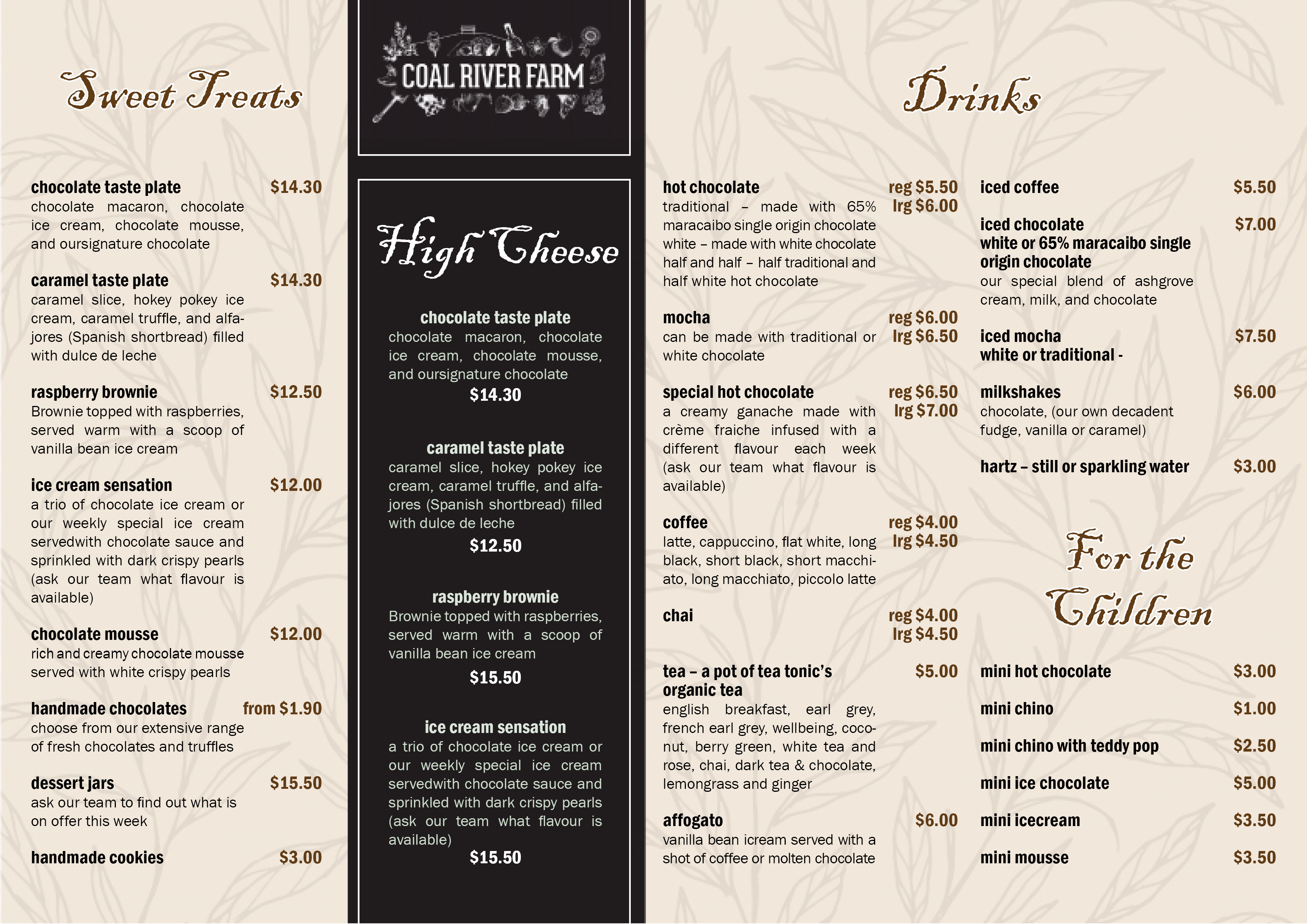 Menu Design by Andrea Hoffman 3 for this project | Design #20362113