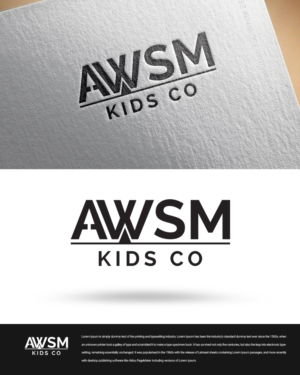 Logo Design by zingodesigns258 for Les vêtements AWSM KIDS | Design: #20369834