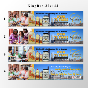 Columbus Vegetable Oils Train and Bus Ads | Advertisement Design by ecorokerz